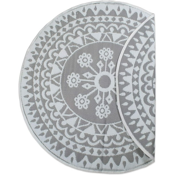 Taupe Floral 5 Round Picnic DII CAMZ10563 Contemporary Indoor/Outdoor Lightweight Reversible Fade Resistant Area Rug Deck Beach Camping & BBQ Great For Patio Backyard Taupe Floral 5 Round Picnic DII CAMZ10563 Contemporary Indoor/Outdoor Lightweight Reversible Fade Resistant Area Rug Deck Beach Camping & BBQ Great For Patio Backyard
